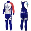 Conjunto Maillot + Culotte largo con tirantes Invierno Termico 2020 Groupama-FDJ N001